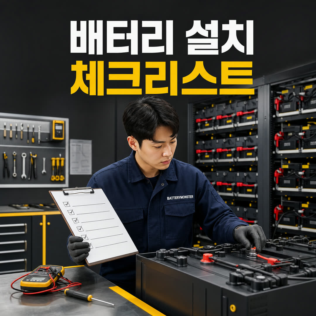 산업용배터리 설치 전후 안전 점검 체크리스트 | 밧데리몬스터