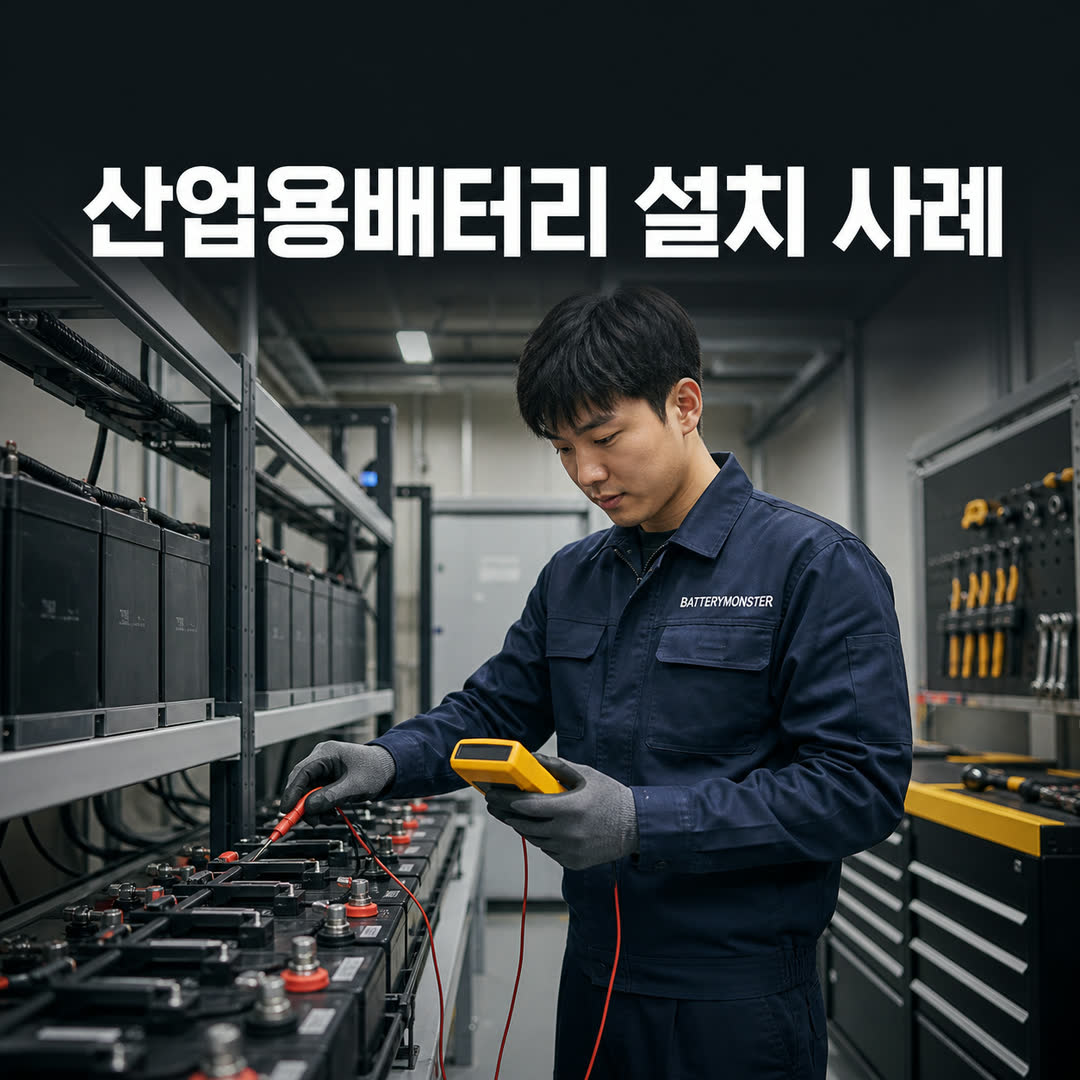 산업용배터리 교체 설치 현장 사례 | 밧데리몬스터